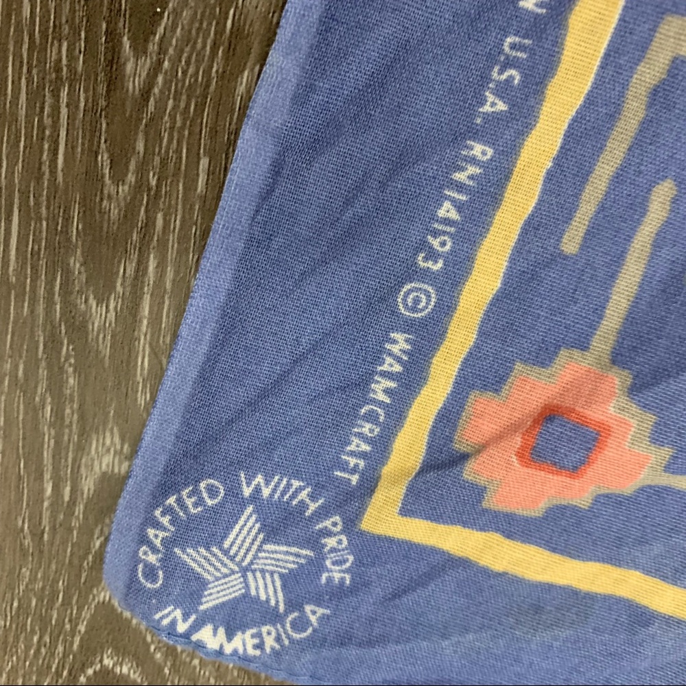 Southwest Theme Southwest Theme Bandana/Blue Pink - Picture 3 of 7